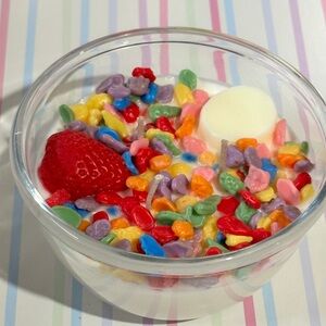 9 oz 3 Wick Frooty Pebbles Cereal Bowl Candle